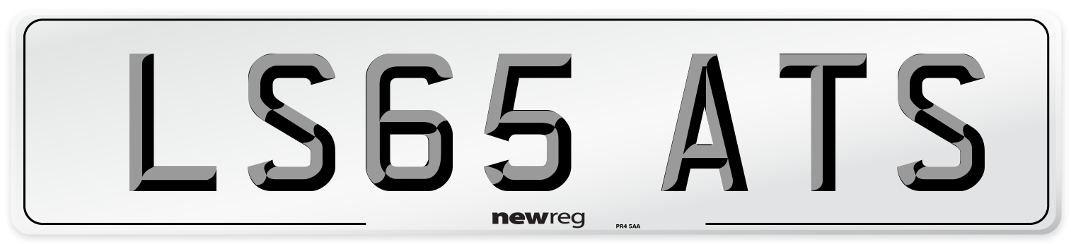 LS65 ATS Number Plate from New Reg